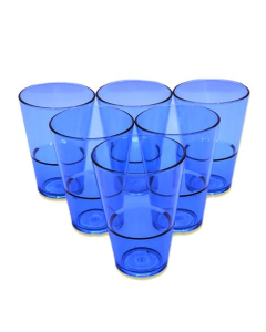 Appollo Party Acrylic Glass M-6 (Pack Of 6)-Blue