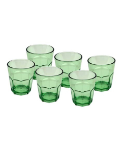 Appollo Party Acrylic Glass M-4 (Pack Of 6) -Olive Green