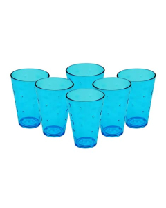 Appollo Party Acrylic Glass M-3 (Pack Of 6)-Blue