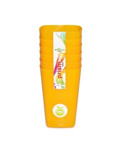 Appollo Prism Glass M-1 (Pack Of 6)-Yellow