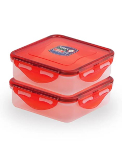 Appollo Right Lock Food Keeper Small (Pack Of 2)-Red