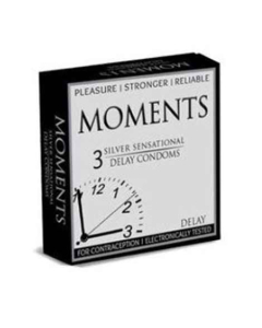 Discounted Store Moments Silver Sensational Delay Condoms Pack of 3