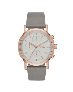 DKNY Chronograph Women's Leather Watch Gray (NY2338)