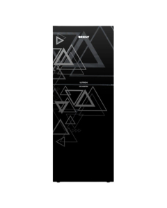 Orient Ultron 470 Glass Door Inverter Freezer-on-Top Refrigerator 16 Cu Ft-Triangle Black