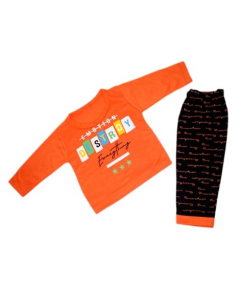 Komfy Printed Baba Suit Orange (NBB044)