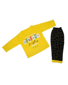 Komfy Printed Baba Suit Yellow (NBB045)