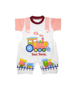 Komfy Train Travel Printed Unisex Romper For Kid's (NBN116)