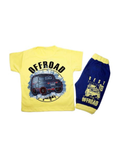 Komfy Printed Suit For Boys Yellow (KBB143)