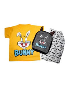 Komfy Bunny Printed Suit For Boys Yellow (KBB140)