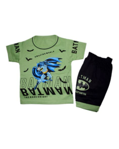 Komfy Batman Printed Suit For Boys Green (KBB156)