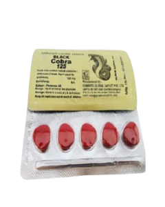 Health Hub India Black Cobra Delay Tablet 125mg  - 5 Tablets