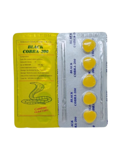 Health Hub India Black Cobra Delay Tablet For Men 200mg - 5 Tablets