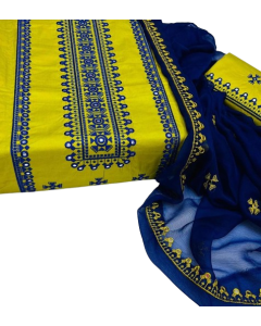 Mob Store Unstitched Cotton Lawn Emboired 3-Pcs Suit For Women