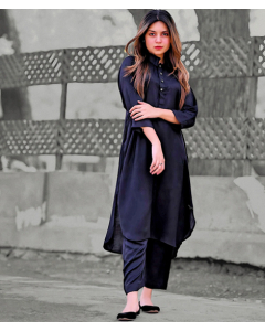 Vcare Natural 2 Pieces Casual Suit For Women Black-Small