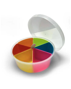ShopEasy Plastic Round Multi Colored Spice Box