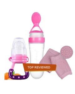Promax Silicone Squeeze Spoon Feeder Pack Of 3