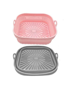 Genshirs Collapsible Square Silicone Air Fryer Pot