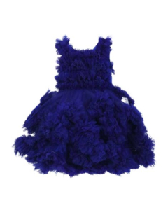 HnH Marketing Turkish Frill Fairy Fancy Princess Frock For Women Blue-6-10 Months