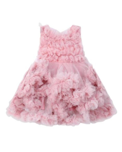 HnH Marketing Turkish Frill Fairy Frock For Women Green-5-6 Year-Pink
