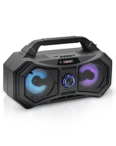 Faster Dazzle Super Bass Wireless Speaker With Flash Lite Black (DZ4)