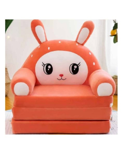 Easy Shop 2 in 1 Cute Children Cartoon Foldable Sofa Bed Peach