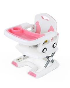 Easy Shop Foldable Dinning Chiar For Babies With Wheel Pink
