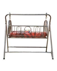 Easy Shop Folding Swing Cradle Bed with Soft Mattress For Born Baby