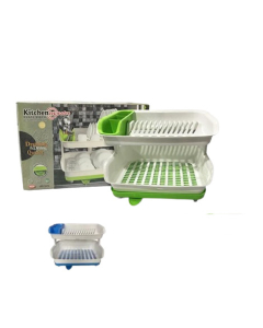 Easy Shop Kitchen Strongest 2 Floor Fiber Plate and Dish Rack-Blue