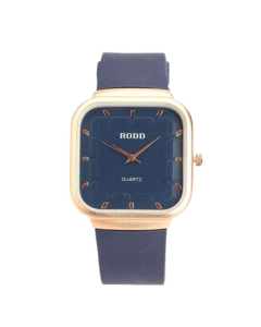 Easy Shop Rubber Strap Slim Metallic Case Watch