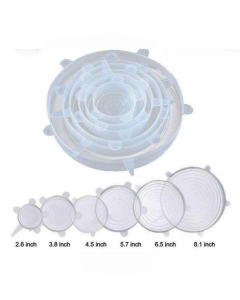 Easy Shop Silicon Reusable Lids Pack Of 6