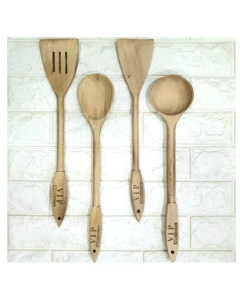 Easy Shop Wooden Cooking Spoon Set - 4pcs