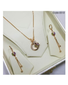 Effy Collections Gold Plated Locket Set With Chain (DC-0013)