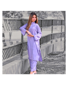 Vcare Natural 2 Pieces Casual Suit For Women Sky Blue - FL-Small