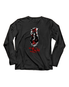 Genteez Itachi Digital Printed Full Sleeves T Shirt For Men-Black-Medium
