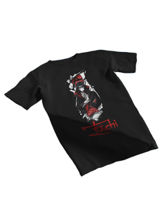 Genteez Itachi Digital Printed T Shirt For Men-Black-Extra Large