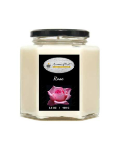 Aromaflick Rose Hexagonal Jar Soy Candle