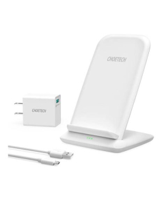 Choetech 15W Fast Wireless Stand Charger White (T555-F)