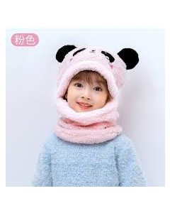 SS Mart Winter Children Hat Kids Wool Caps with Neck Warmer - Blue