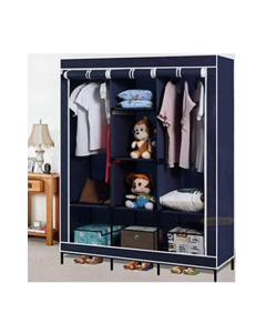 Israr Mall 3 Door Collapsible Wardrobe Blue