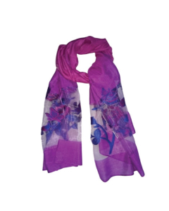 J&H Fancy Embroidered Scarf For Women Marjanda & Blue