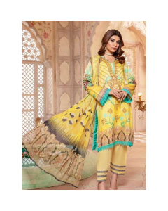 Jahanara Coral Mid Summer '22 Unstitched 3 Piece Suit Lemon Yellow (CJ9-06)