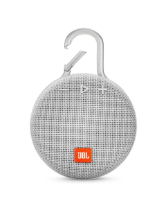 JBL Clip 3 Waterproof Portable Bluetooth Speaker Steel White