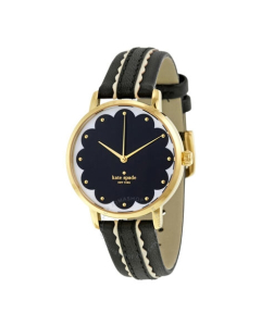 Kate Spade Metro Scalloped Leather Women's Watch Black (KSW1001)