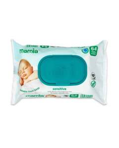 Mamia Sensitive Baby Wipes - 64 Sheets (Pack Of 2)