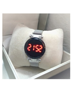 Khareed Express LED Watch For Women Silver (0030)