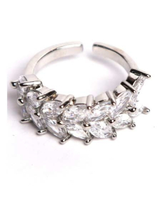 KhawajasKreation Adjustable Ring For Women Sliver