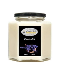Aromaflick Lavender Hexagonal Jar Soy Candle