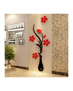 LookNBuy Flower Vase Wall Art (0078)