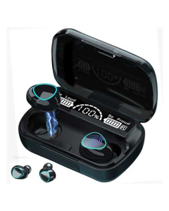 Marwa Collection M10 Wireless Digital Display EarBuds with Free Pubg Gloves