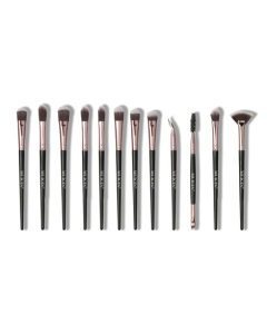 Muicin Rose Gold and Black Eye Brushes Set - 12 Pieces